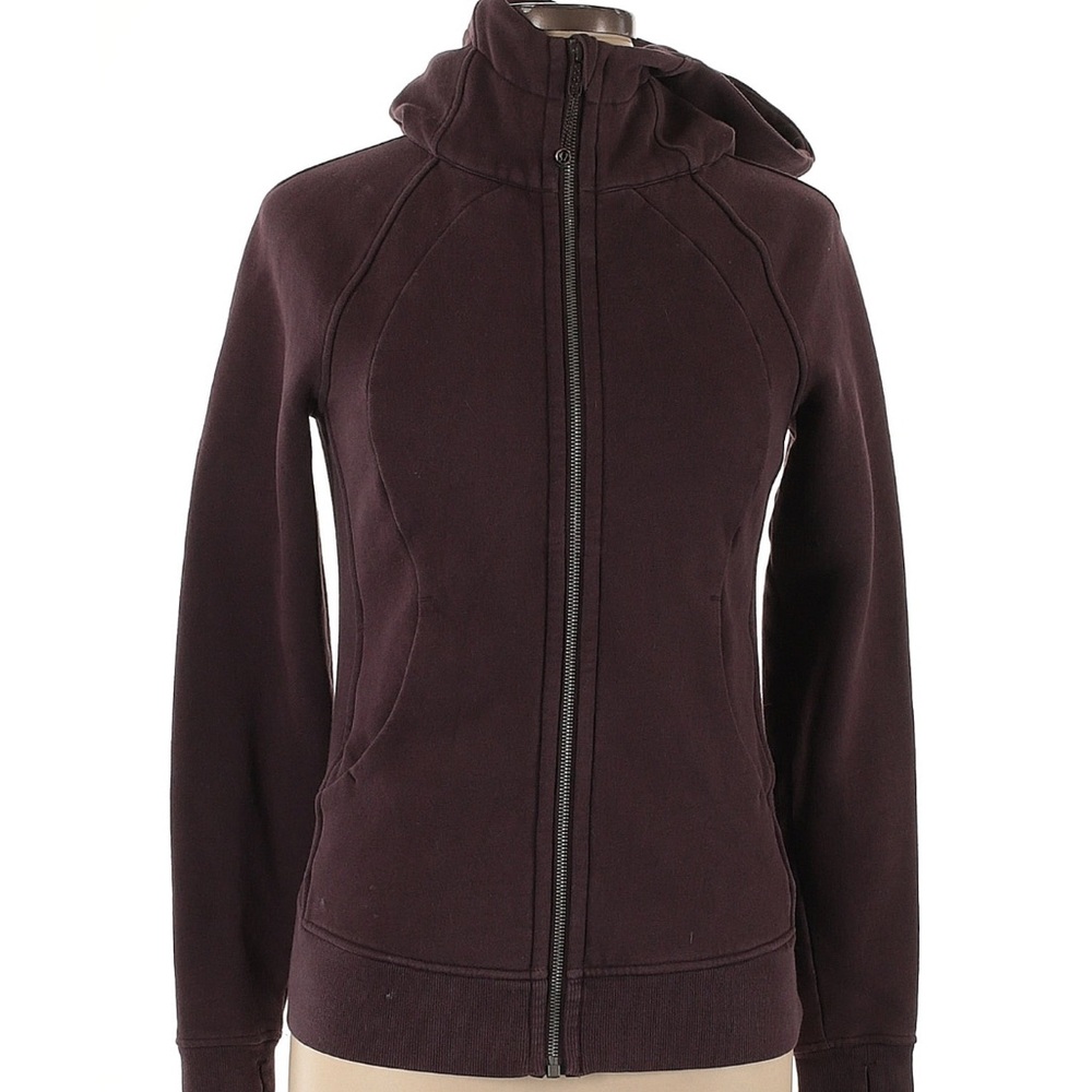 Lululemon Maroon Full-Zip Scuba Hoodie